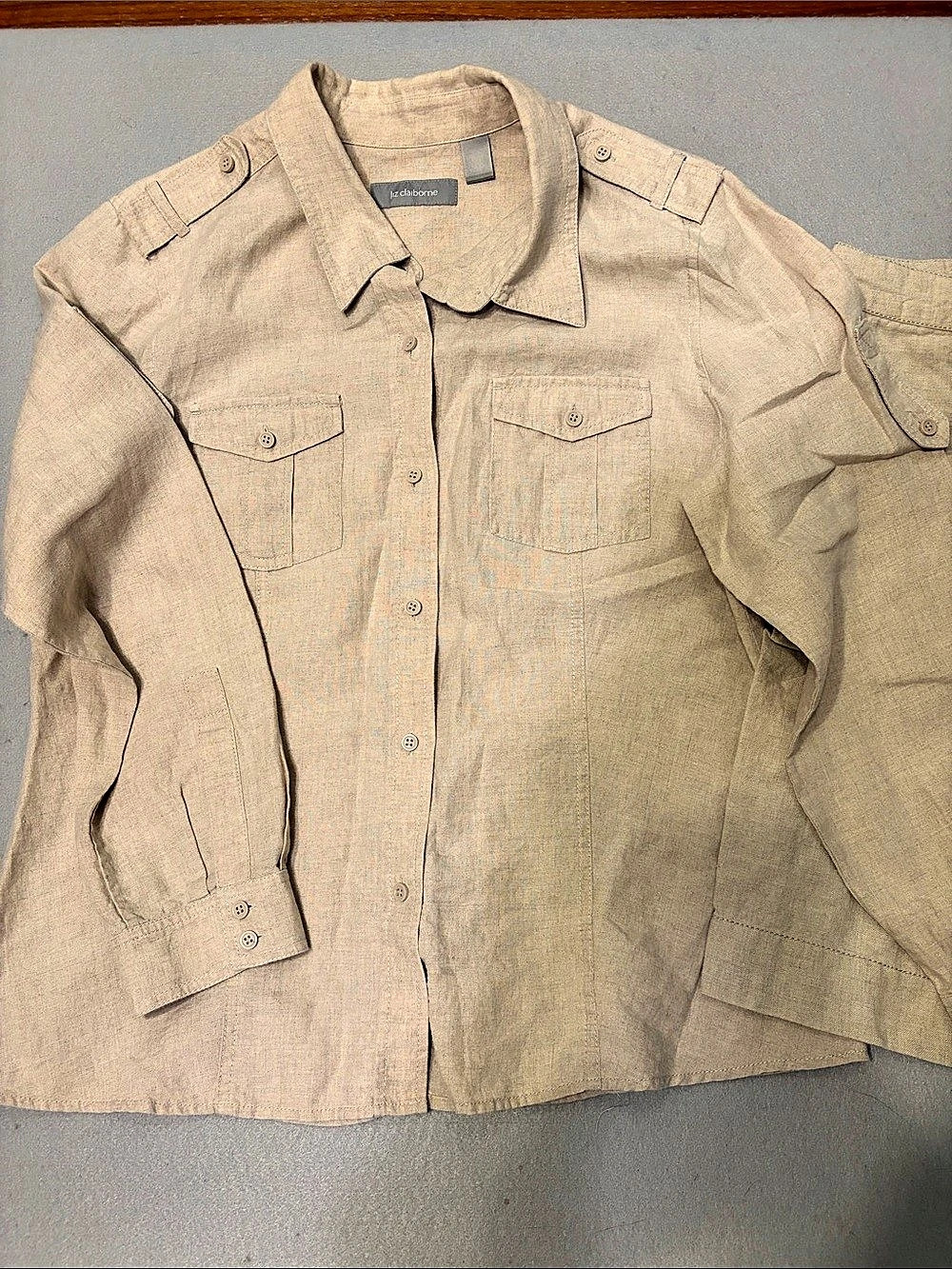 Liz Claiborne Utility Shirt & Shorts Set Small